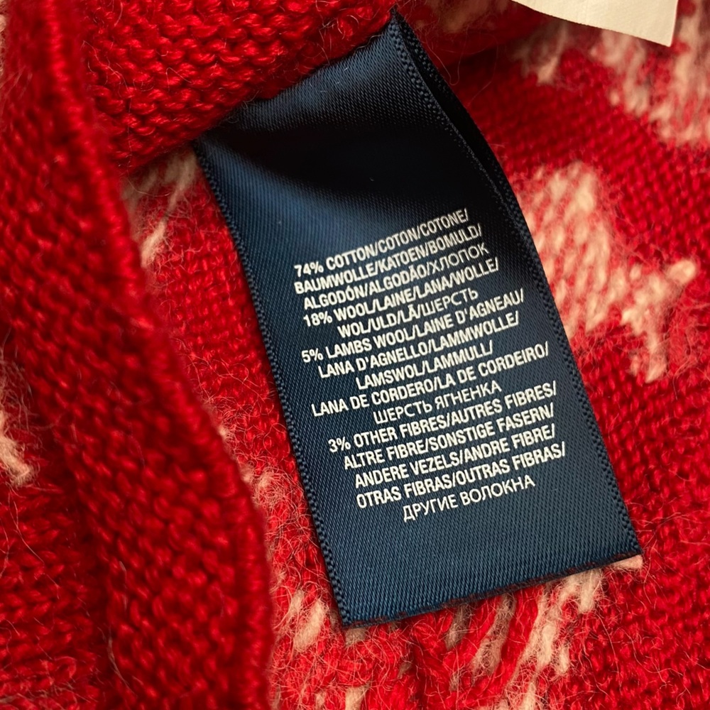 Ralph Lauren Cotton/Wool Reindeer Cable Sweater Dress - Picture 7 of 8